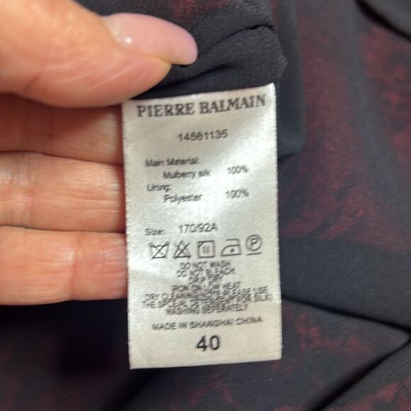 Pierre Balmain 100% mulberry silk red leopard print mini dress, M - Picture 15 of 15